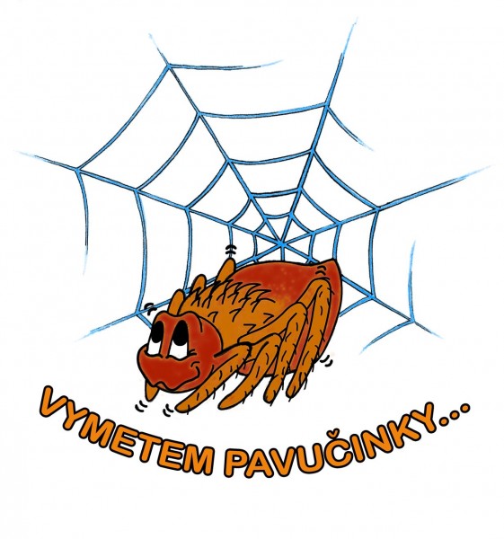 Pánské trenýrky s obrázkem PAVOUK červené